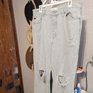 KanCan Light wash wide leg skater jean
